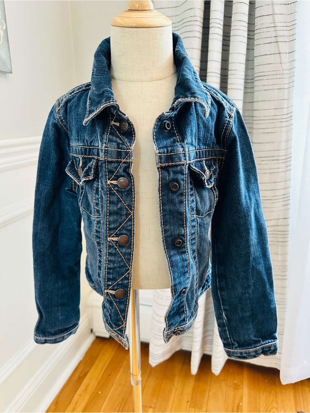 GAP Kids Dark Blue Denim Kids Jean Jacket Sz 6-7